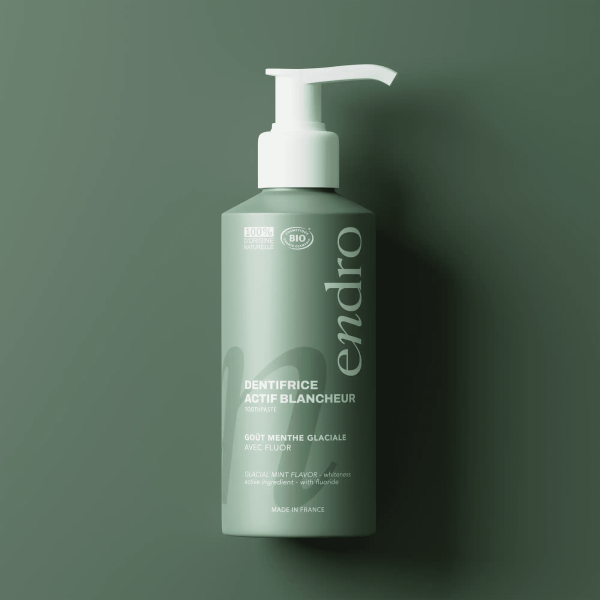 Dentifrice gel actif blancheur BIO Menthe Glaciale - Endro cosmétiques