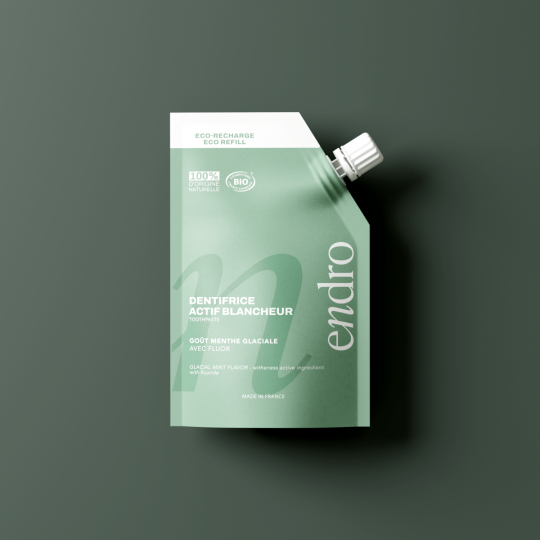 Eco-recharge du dentifrice gel actif blancheur BIO Menthe Glaciale