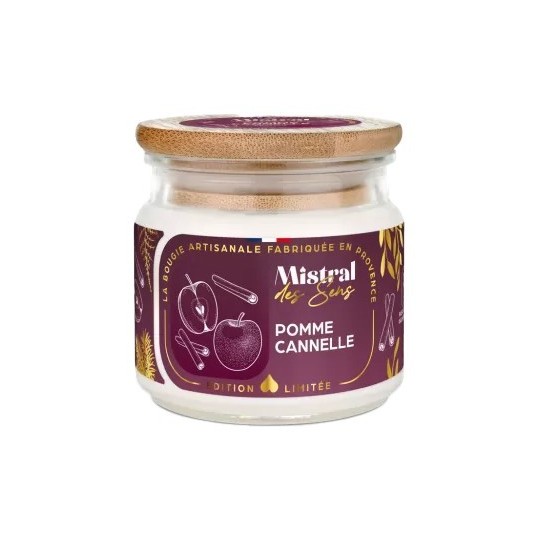 Bougie parfumée - Pomme Cannelle 150 ml - Mistral des Sens