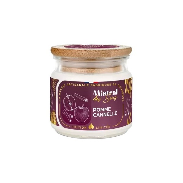 Bougie parfumée - Pomme Cannelle 150 ml - Mistral des Sens
