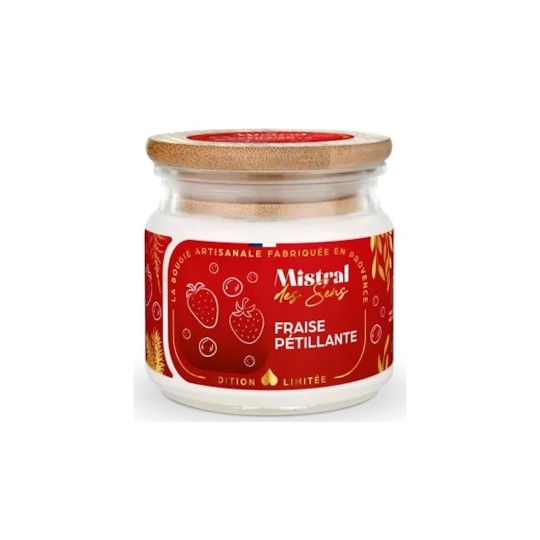 Bougie parfumée - Fraise Pétillante 150 ml - Mistral des Sens