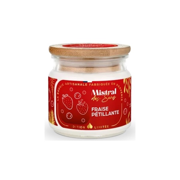 Bougie parfumée - Fraise Pétillante 150 ml - Mistral des Sens