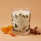 Bougie à la cire d'abeille parfumée Cannelle Orange