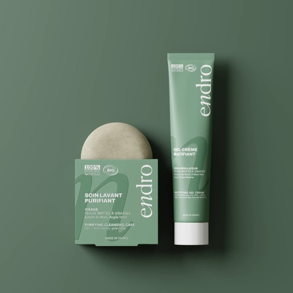 Duo routine matifiante visage - Endro Cosmétiques