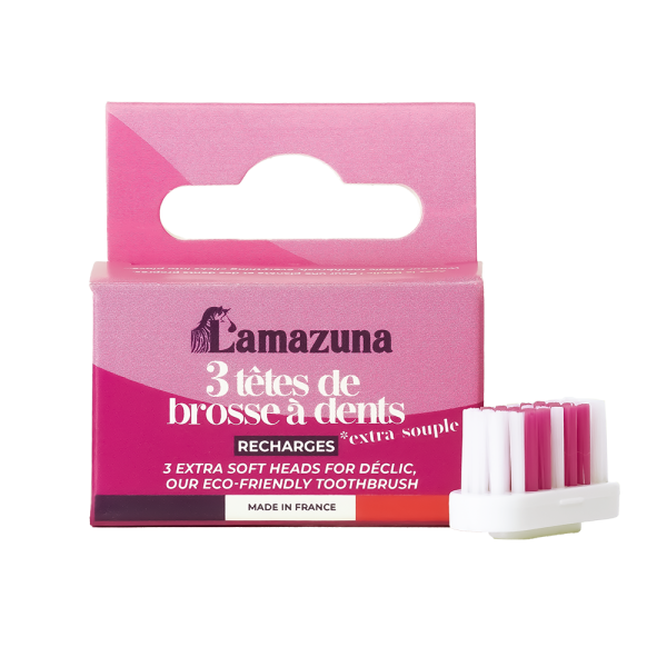 Recharge 3 têtes de brosse à dents - qualité extra-souple Lamazuna