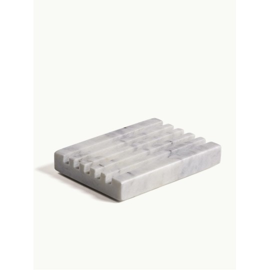 Porte savon rectangle Marbre blanc Tadé