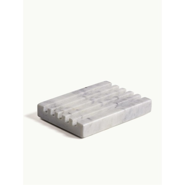 Porte savon rectangle Marbre blanc Tadé
