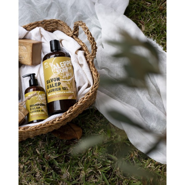 Savon d'Alep liquide - Laurier 12% - Recharge 1L - Tadé