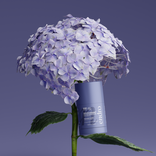 Déodorant stick rechargeable BIO 48H Velours Floral - Endro cosmétiques