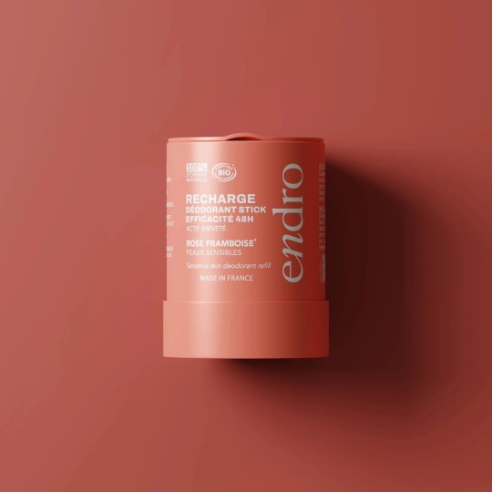 Recharge déodorant stick BIO 48H Rose-Framboise - Endro cosmétiques