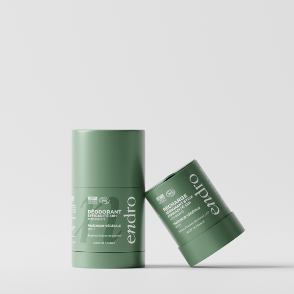Déodorant stick rechargeable BIO 48H Fraîcheur Végétale - Endro cosmétiques