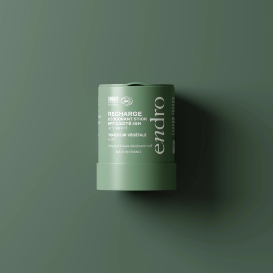 Recharge déodorant stick BIO 48H Fraîcheur Végétale - Endro cosmétiques