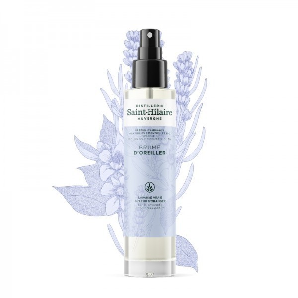 Brume d'Oreiller aux huiles essentielles de Lavande & Fleur d'Oranger biologiques - Saint Hilaire